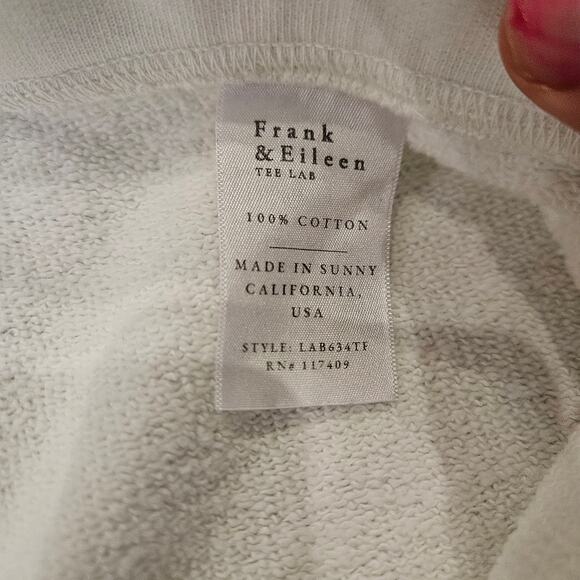 Frank & Eileen Catherine Favorite Sweatpants Women’s XS White Cotton Crop Wide - Picture 12 of 12